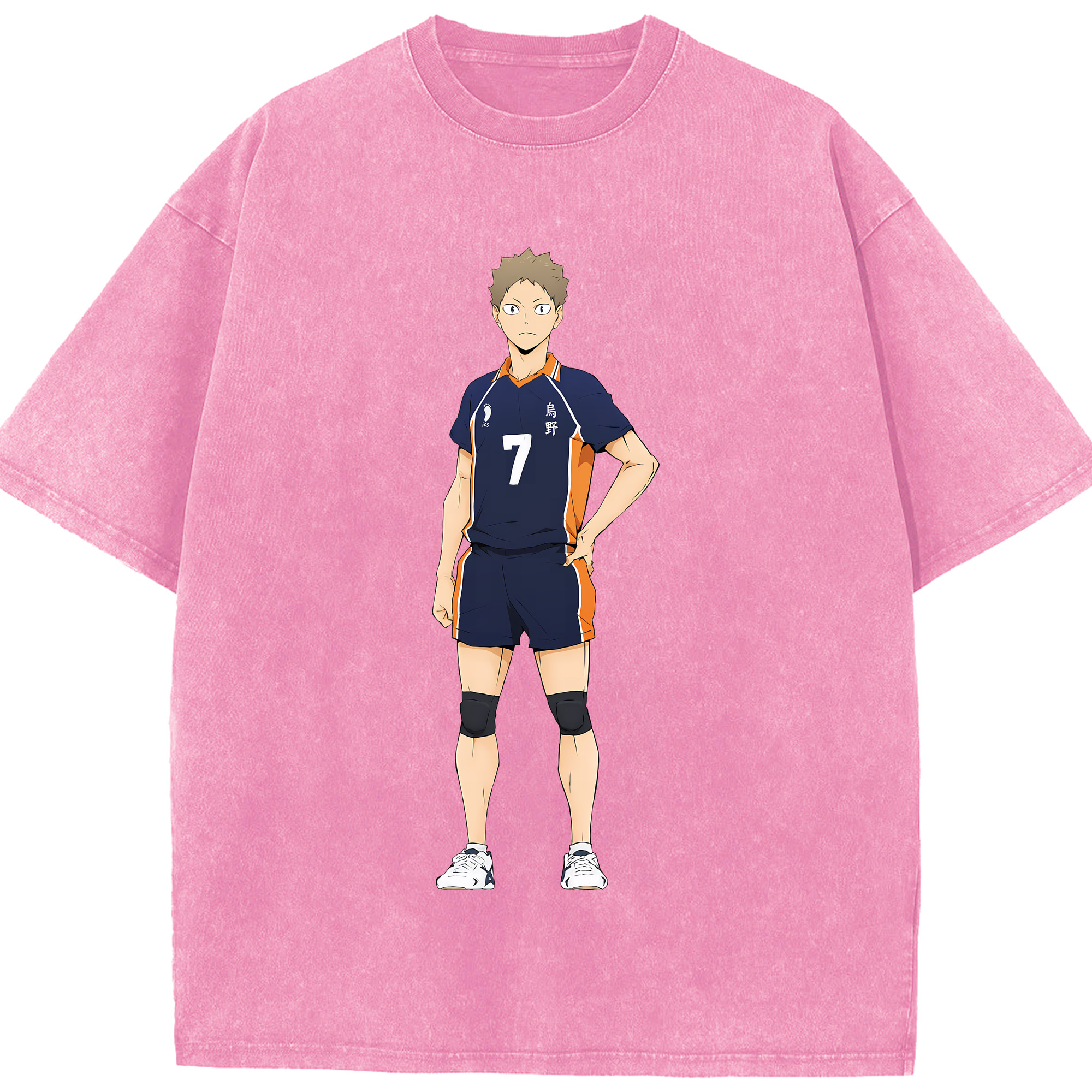 （画像用） ハイキュー!! Haikyu!! 綿100% ヴィンテージ風 半袖Tシャツ（フロントプリント）